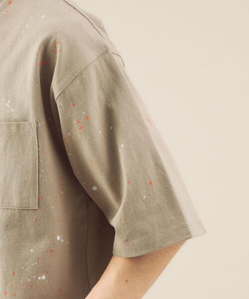 green label relaxing（グリーンレーベルリラクシング）の「別注 [ オニータ ] SC ONEITA GLR DRIPPING Tシャツ カットソー（Tシャツ/カットソー・メンズ・ホワイト/ベージュ・M/L）」の11枚目の写真