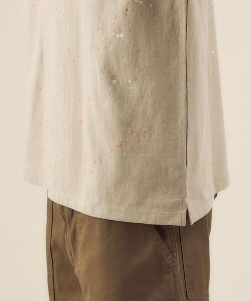 green label relaxing（グリーンレーベルリラクシング）の「別注 [ オニータ ] SC ONEITA GLR DRIPPING Tシャツ カットソー（Tシャツ/カットソー・メンズ・ホワイト/ベージュ・M/L）」の9枚目の写真