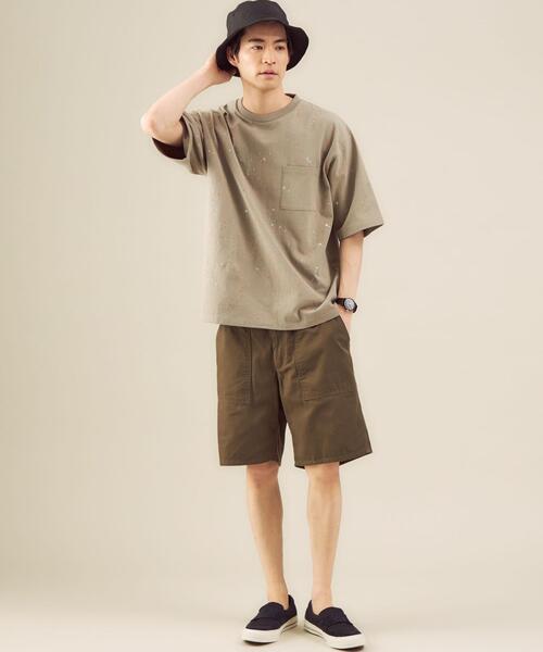 green label relaxing（グリーンレーベルリラクシング）の「別注 [ オニータ ] SC ONEITA GLR DRIPPING Tシャツ カットソー（Tシャツ/カットソー・メンズ・ホワイト/ベージュ・M/L）」の14枚目の写真