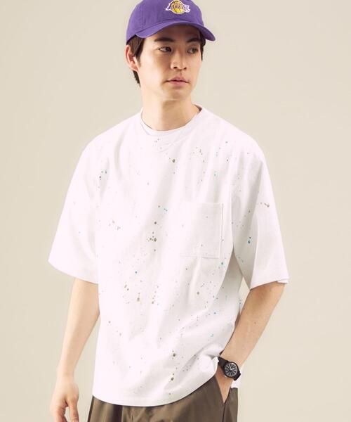 green label relaxing（グリーンレーベルリラクシング）の「別注 [ オニータ ] SC ONEITA GLR DRIPPING Tシャツ カットソー（Tシャツ/カットソー・メンズ・ホワイト/ベージュ・M/L）」の16枚目の写真