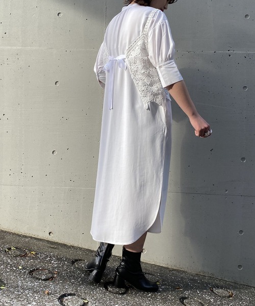 AS KNOW AS PINKY（アズノゥアズピンキー）の「レース何でも重ねキャミソール（キャミソール・レディース・ホワイト・FREE）」の3枚目の写真