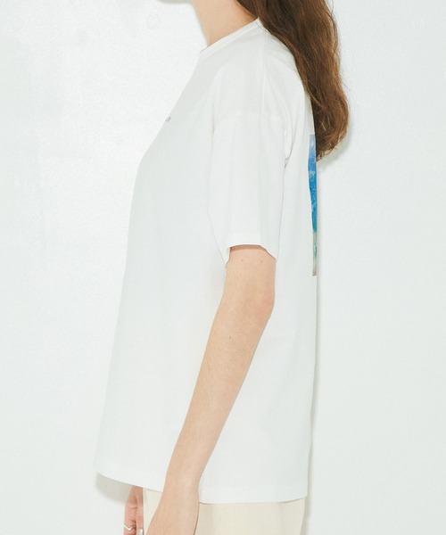 PUBLIC TOKYO(パブリックトウキョウ)の「アートグラフィックTEE/ウォッシャブル(Tシャツ/カットソー・レディース・オレンジ/ベージュ/ブルー・FREE)」の15枚目の写真