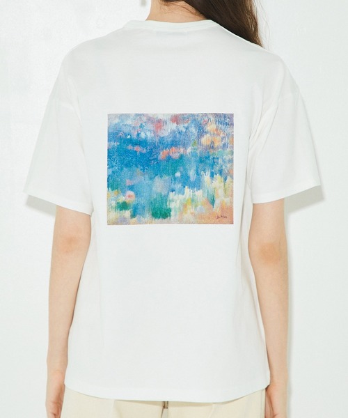 PUBLIC TOKYO(パブリックトウキョウ)の「アートグラフィックTEE/ウォッシャブル(Tシャツ/カットソー・レディース・オレンジ/ベージュ/ブルー・FREE)」の18枚目の写真