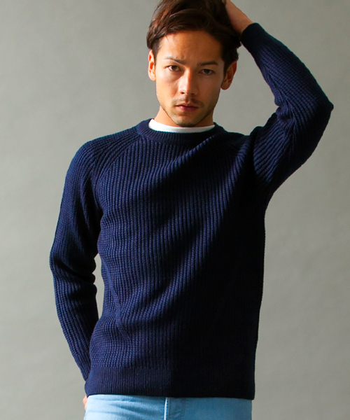 BEAUTY&YOUTH UNITED ARROWS(ビューティーアンドユースユナイテッドアローズ)の「BY ツイスト アゼ クルーネック ニット ◆(ニット/セーター・メンズ・ホワイト/ブラック/ネイビー・SMALL/MEDIUM/LARGE/X-LARGE)」の3枚目の写真