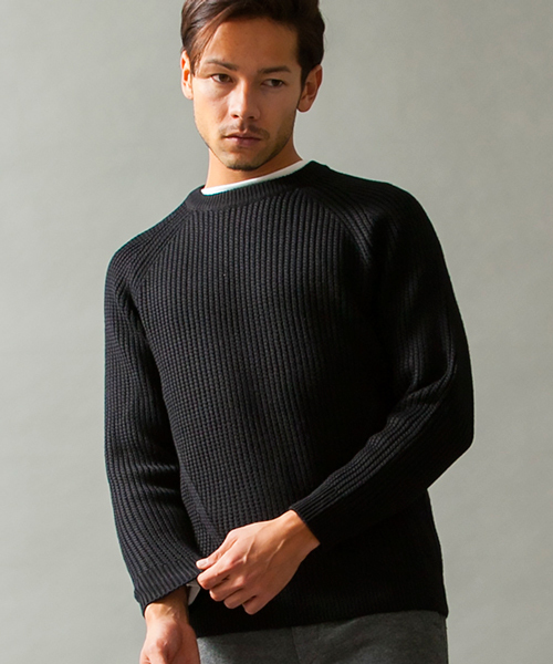 BEAUTY&YOUTH UNITED ARROWS(ビューティーアンドユースユナイテッドアローズ)の「BY ツイスト アゼ クルーネック ニット ◆(ニット/セーター・メンズ・ホワイト/ブラック/ネイビー・SMALL/MEDIUM/LARGE/X-LARGE)」の2枚目の写真