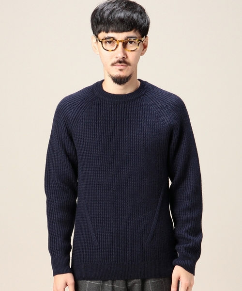 BEAUTY&YOUTH UNITED ARROWS(ビューティーアンドユースユナイテッドアローズ)の「BY ツイスト アゼ クルーネック ニット ◆(ニット/セーター・メンズ・ホワイト/ブラック/ネイビー・SMALL/MEDIUM/LARGE/X-LARGE)」の5枚目の写真