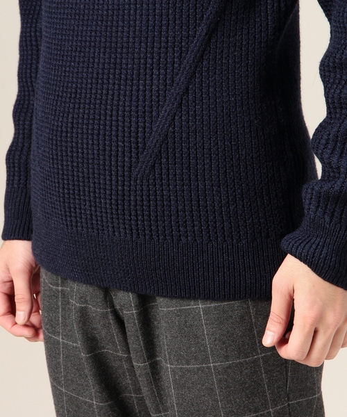 BEAUTY&YOUTH UNITED ARROWS(ビューティーアンドユースユナイテッドアローズ)の「BY ツイスト アゼ クルーネック ニット ◆(ニット/セーター・メンズ・ホワイト/ブラック/ネイビー・SMALL/MEDIUM/LARGE/X-LARGE)」の11枚目の写真
