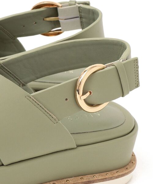 SHIPS（シップス）の「プラットフォームクロスサンダル◆（サンダル・レディース・ライトグリーン/ナチュラル/ブラック・36/37/38）」の8枚目の写真