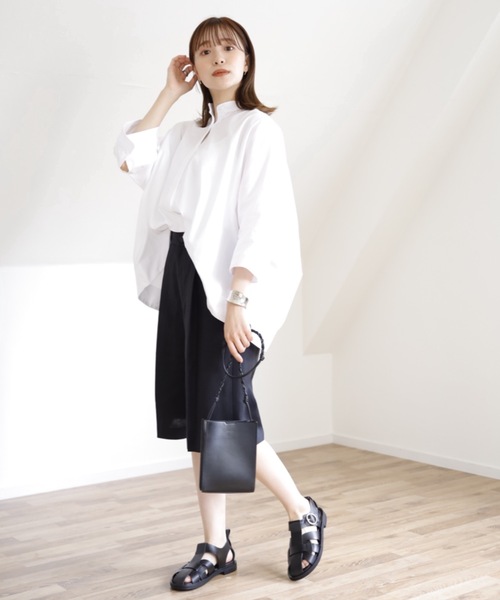 UNFIELD（アンフィールド）の「【UNFIELD リネン混ショートパンツ】（その他パンツ・レディース・ブラック/ベージュ/ナチュラル・FREE）」の2枚目の写真