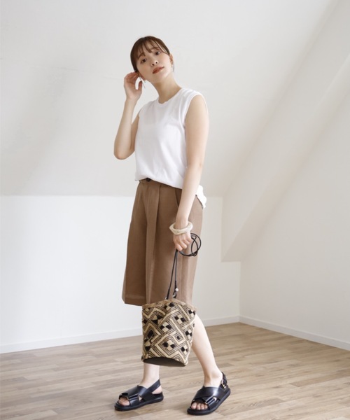 UNFIELD（アンフィールド）の「【UNFIELD リネン混ショートパンツ】（その他パンツ・レディース・ブラック/ベージュ/ナチュラル・FREE）」の14枚目の写真