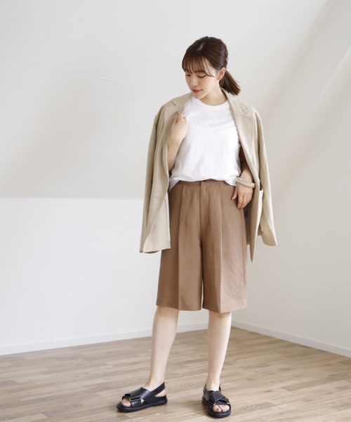 UNFIELD（アンフィールド）の「【UNFIELD リネン混ショートパンツ】（その他パンツ・レディース・ブラック/ベージュ/ナチュラル・FREE）」の16枚目の写真