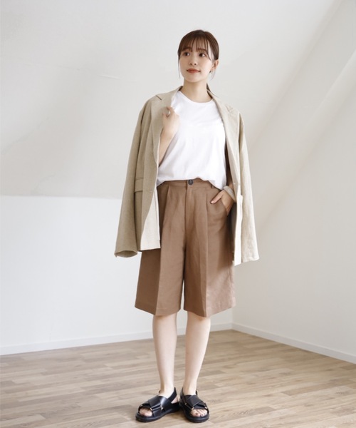 UNFIELD（アンフィールド）の「【UNFIELD リネン混ショートパンツ】（その他パンツ・レディース・ブラック/ベージュ/ナチュラル・FREE）」の19枚目の写真