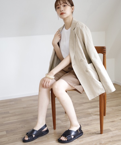 UNFIELD（アンフィールド）の「【UNFIELD リネン混ショートパンツ】（その他パンツ・レディース・ブラック/ベージュ/ナチュラル・FREE）」の21枚目の写真