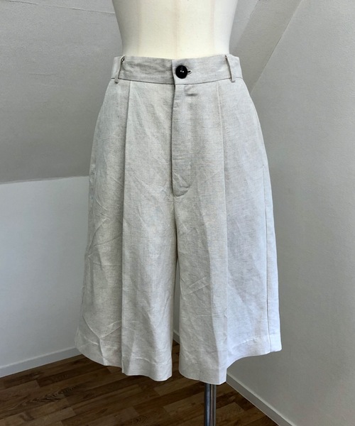 UNFIELD（アンフィールド）の「【UNFIELD リネン混ショートパンツ】（その他パンツ・レディース・ブラック/ベージュ/ナチュラル・FREE）」の4枚目の写真