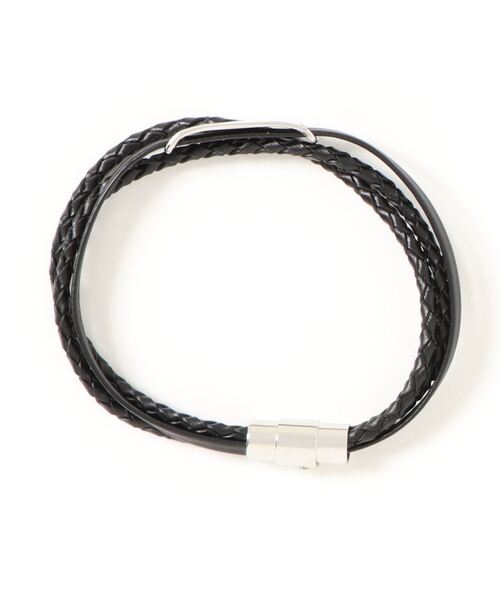BAYBLO（ベイブロ）の「(BB)【本革】プレート 編み込み レザー ブレスレット（ブレスレット・メンズ・ホワイト/ブラック/ターコイズブルー/レッド/ネイビー/ブラウン・ONE SIZE）」の11枚目の写真