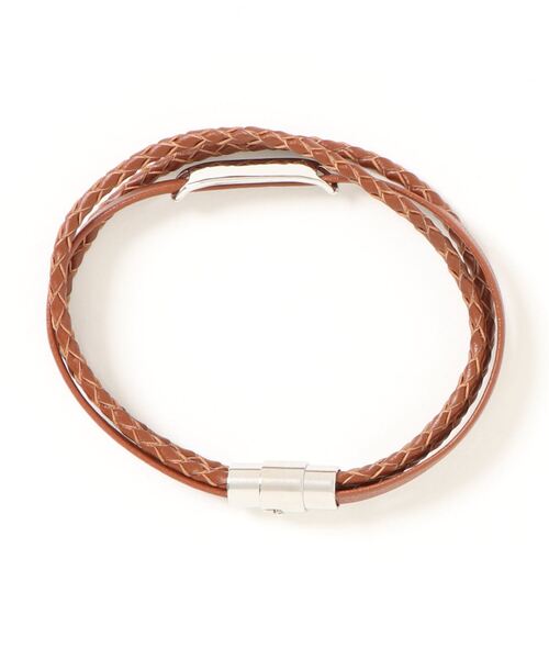 BAYBLO（ベイブロ）の「(BB)【本革】プレート 編み込み レザー ブレスレット（ブレスレット・メンズ・ホワイト/ブラック/ターコイズブルー/レッド/ネイビー/ブラウン・ONE SIZE）」の10枚目の写真