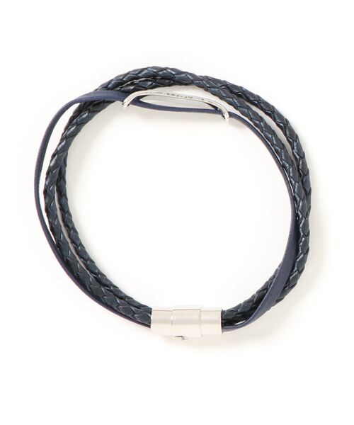 BAYBLO（ベイブロ）の「(BB)【本革】プレート 編み込み レザー ブレスレット（ブレスレット・メンズ・ホワイト/ブラック/ターコイズブルー/レッド/ネイビー/ブラウン・ONE SIZE）」の9枚目の写真