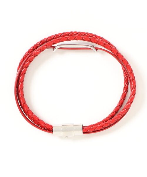 BAYBLO（ベイブロ）の「(BB)【本革】プレート 編み込み レザー ブレスレット（ブレスレット・メンズ・ホワイト/ブラック/ターコイズブルー/レッド/ネイビー/ブラウン・ONE SIZE）」の7枚目の写真