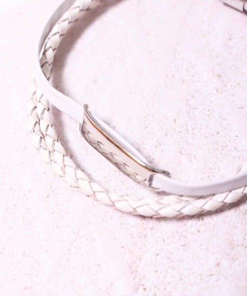 BAYBLO（ベイブロ）の「(BB)【本革】プレート 編み込み レザー ブレスレット（ブレスレット・メンズ・ホワイト/ブラック/ターコイズブルー/レッド/ネイビー/ブラウン・ONE SIZE）」の15枚目の写真