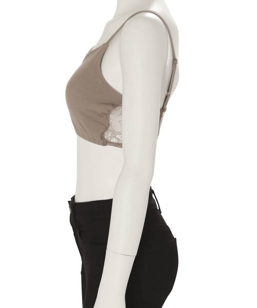 MERCURYDUO（マーキュリーデュオ）の「カップ付バックレースブラトップ（Tシャツ/カットソー・レディース・オフホワイト/ブラック/ブラウン・FREE）」の13枚目の写真