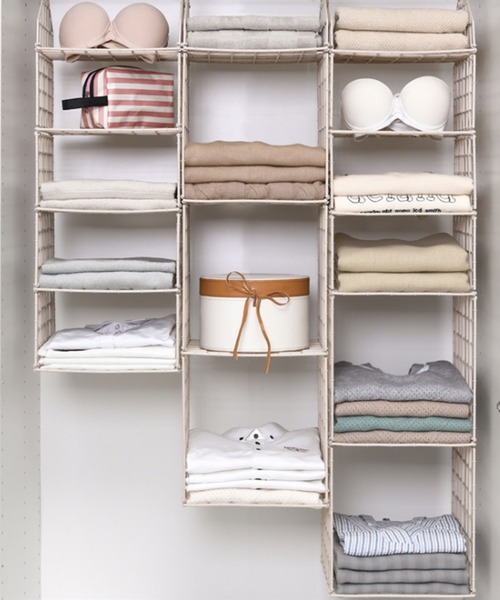 aimoha（アイモハ）の「吊るして便利！収納ラック【B】（収納グッズ・レディース・ベージュ・FREE）」の3枚目の写真