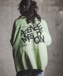 mlt3502-Up there-dyeing & printed long-sleeve cutsew カットソー