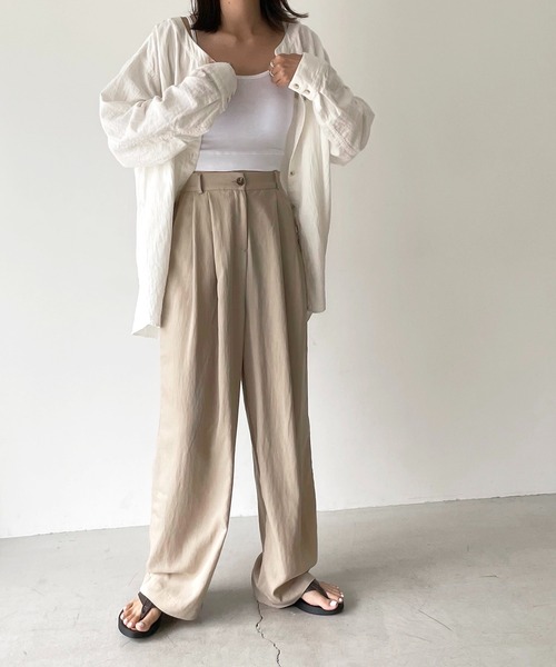 CANAL JEAN（キャナルジーン）の「RED CHOP WORKS(レッドチョップワークス) ヨウリュウガーゼシャツ（シャツ/ブラウス・レディース・ホワイト/ベージュ・38）」の2枚目の写真