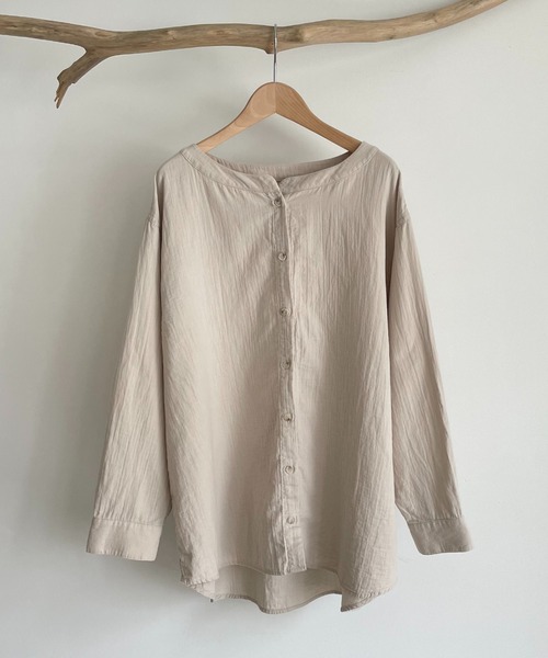 CANAL JEAN（キャナルジーン）の「RED CHOP WORKS(レッドチョップワークス) ヨウリュウガーゼシャツ（シャツ/ブラウス・レディース・ホワイト/ベージュ・38）」の11枚目の写真