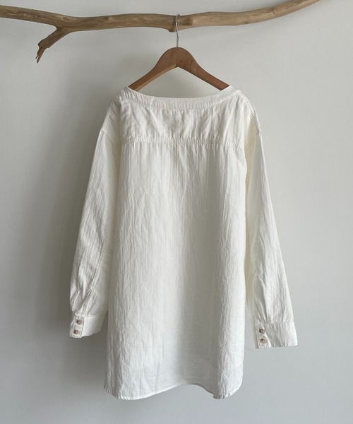 CANAL JEAN（キャナルジーン）の「RED CHOP WORKS(レッドチョップワークス) ヨウリュウガーゼシャツ（シャツ/ブラウス・レディース・ホワイト/ベージュ・38）」の8枚目の写真