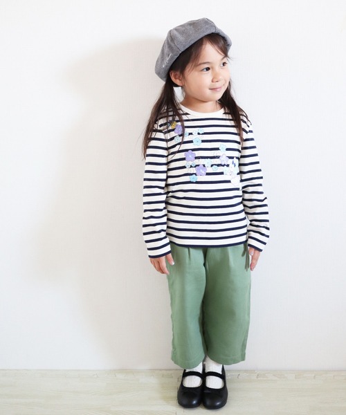 KP（ケーピー）の「【日本製】天竺ボーダーmimiちゃんアップリケ長袖Ｔシャツ(100-130cm)（Tシャツ/カットソー・キッズ・ピンク/ブルー系その他・110cm/100cm/120cm/130cm）」の13枚目の写真