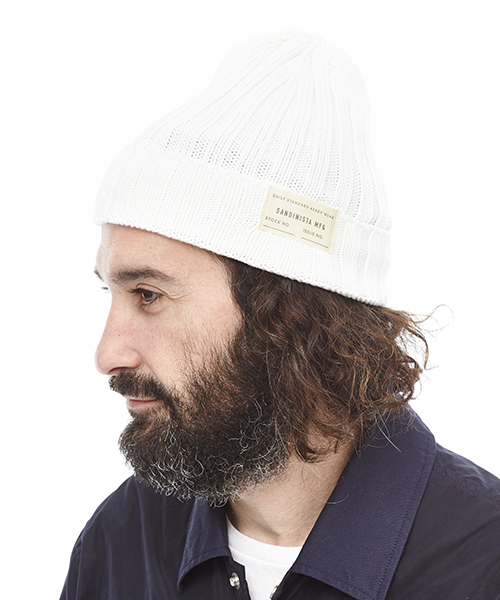DAILY STANDARD by SANDINISTA(デイリースタンダードバイサンディニスタ)の「Daily Cotton Rib Knit Cap / コットンリブニットキャップ(ニットキャップ/ビーニー・メンズ・オフホワイト/ミント/ブルー/ネイビー/イエロー/マスタード/ブラック/オリーブ/チャコールグレー/ターコイズブルー/ホワイト/インディゴブルー/カーキ/グレー・FREE)」の2枚目の写真
