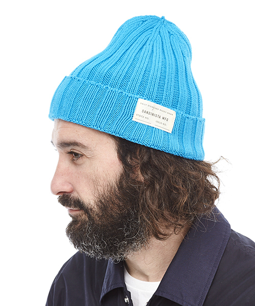 DAILY STANDARD by SANDINISTA(デイリースタンダードバイサンディニスタ)の「Daily Cotton Rib Knit Cap / コットンリブニットキャップ(ニットキャップ/ビーニー・メンズ・オフホワイト/ミント/ブルー/ネイビー/イエロー/マスタード/ブラック/オリーブ/チャコールグレー/ターコイズブルー/ホワイト/インディゴブルー/カーキ/グレー・FREE)」の10枚目の写真