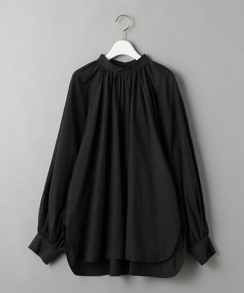 BEAUTY&YOUTH UNITED ARROWS（ビューティーアンドユースユナイテッドアローズ）の「BY バックボタンボリュームスリーブブラウス -ウォッシャブル- ∴◆（シャツ/ブラウス・レディース・ホワイト/ライトブルー/オリーブ/ピンク/ブラック・FREE）」の3枚目の写真