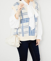 Heather | グレンチェックニットベスト  219170(ベスト)