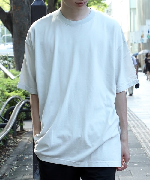 LOS ANGELES APPAREL(ロサンゼルスアパレル)の「【LOS ANGELES APPAREL】6.5オンス ガーメントダイ クルーネックTシャツ 1801GD UNTR(Tシャツ/カットソー・メンズ・ホワイト/ダークグリーン/グレー/ダークパープル/ブラック/ネイビー/ミント/グレイッシュブルー/サックスブルー系/ライトグレー系/グリーン/オフホワイト・XL/L/M/S)」の5枚目の写真