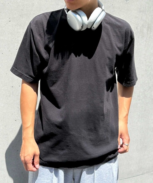 LOS ANGELES APPAREL(ロサンゼルスアパレル)の「【LOS ANGELES APPAREL】6.5オンス ガーメントダイ クルーネックTシャツ 1801GD UNTR(Tシャツ/カットソー・メンズ・ホワイト/ダークグリーン/グレー/ダークパープル/ブラック/ネイビー/ミント/グレイッシュブルー/サックスブルー系/ライトグレー系/グリーン/オフホワイト・XL/L/M/S)」の3枚目の写真