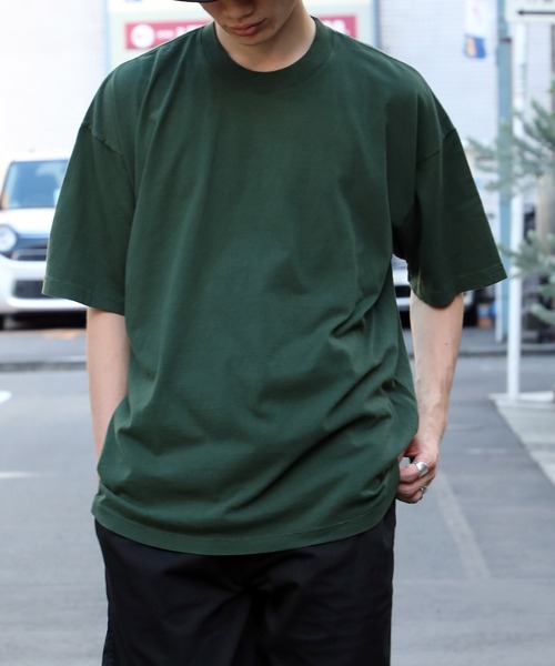 LOS ANGELES APPAREL(ロサンゼルスアパレル)の「【LOS ANGELES APPAREL】6.5オンス ガーメントダイ クルーネックTシャツ 1801GD UNTR(Tシャツ/カットソー・メンズ・ホワイト/ダークグリーン/グレー/ダークパープル/ブラック/ネイビー/ミント/グレイッシュブルー/サックスブルー系/ライトグレー系/グリーン/オフホワイト・XL/L/M/S)」の6枚目の写真