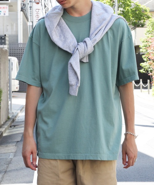 LOS ANGELES APPAREL(ロサンゼルスアパレル)の「【LOS ANGELES APPAREL】6.5オンス ガーメントダイ クルーネックTシャツ 1801GD UNTR(Tシャツ/カットソー・メンズ・ホワイト/ダークグリーン/グレー/ダークパープル/ブラック/ネイビー/ミント/グレイッシュブルー/サックスブルー系/ライトグレー系/グリーン/オフホワイト・XL/L/M/S)」の13枚目の写真