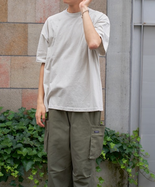 LOS ANGELES APPAREL(ロサンゼルスアパレル)の「【LOS ANGELES APPAREL】6.5オンス ガーメントダイ クルーネックTシャツ 1801GD UNTR(Tシャツ/カットソー・メンズ・ホワイト/ダークグリーン/グレー/ダークパープル/ブラック/ネイビー/ミント/グレイッシュブルー/サックスブルー系/ライトグレー系/グリーン/オフホワイト・XL/L/M/S)」の16枚目の写真