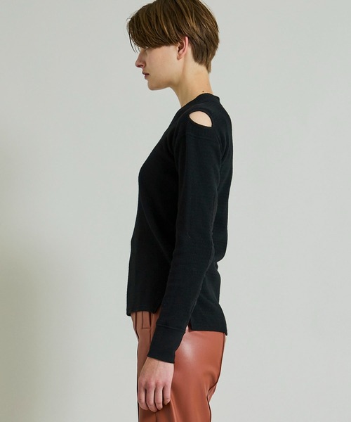 FILL THE BILL（フィルザビル）の「【FILL THE BILL(フィルザビル)】ウェーブサーマルコマンドシャツ 205-212042（Tシャツ/カットソー・レディース・ダークグリーン/アイボリー/ブラック・1）」の14枚目の写真