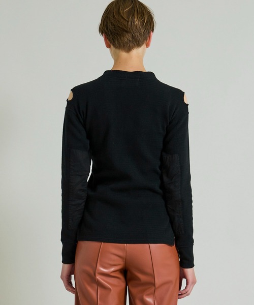 FILL THE BILL（フィルザビル）の「【FILL THE BILL(フィルザビル)】ウェーブサーマルコマンドシャツ 205-212042（Tシャツ/カットソー・レディース・ダークグリーン/アイボリー/ブラック・1）」の15枚目の写真