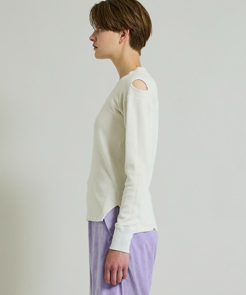 FILL THE BILL（フィルザビル）の「【FILL THE BILL(フィルザビル)】ウェーブサーマルコマンドシャツ 205-212042（Tシャツ/カットソー・レディース・ダークグリーン/アイボリー/ブラック・1）」の5枚目の写真