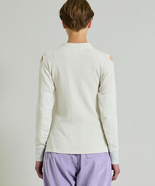 FILL THE BILL（フィルザビル）の「【FILL THE BILL(フィルザビル)】ウェーブサーマルコマンドシャツ 205-212042（Tシャツ/カットソー・レディース・ダークグリーン/アイボリー/ブラック・1）」の6枚目の写真