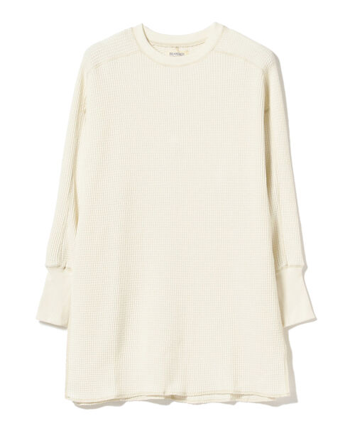 「BEAMS BOY」 長袖カットソー 36 オフホワイト レディース BEAMS BOY（ビームスボーイ）の「LACOSTE BOY / 別注 Aライン