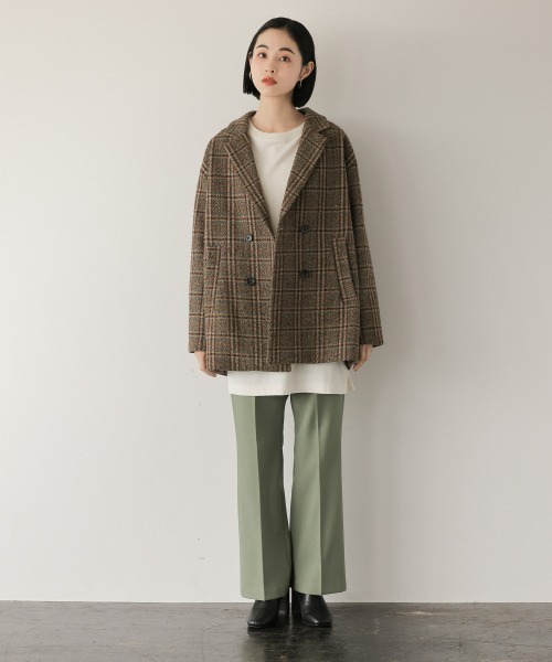 LOWRYS FARM（ローリーズファーム）の「ツィードチェックダブルジャケット　959093（テーラードジャケット・レディース・ブラウン/ブラック・FREE）」の12枚目の写真