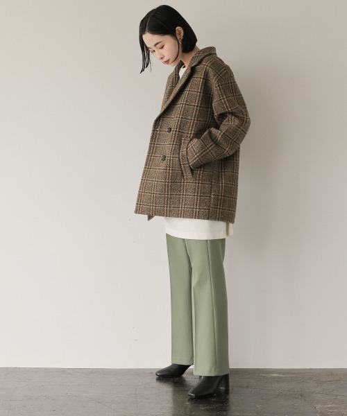 LOWRYS FARM（ローリーズファーム）の「ツィードチェックダブルジャケット　959093（テーラードジャケット・レディース・ブラウン/ブラック・FREE）」の8枚目の写真