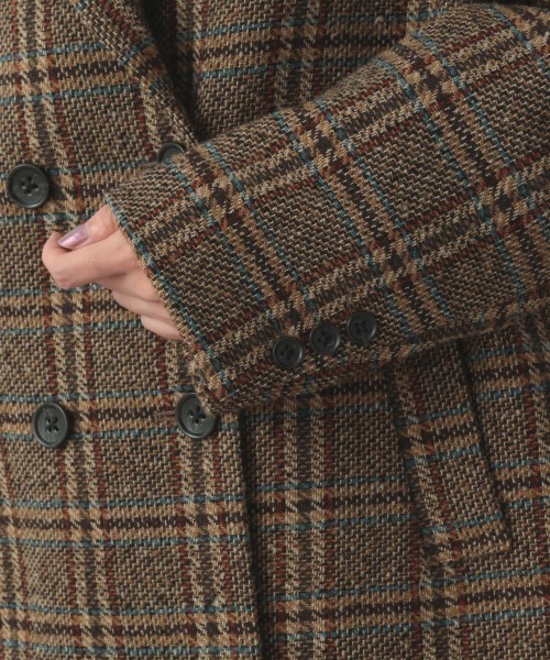 LOWRYS FARM（ローリーズファーム）の「ツィードチェックダブルジャケット　959093（テーラードジャケット・レディース・ブラウン/ブラック・FREE）」の9枚目の写真