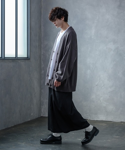 KUUUPY（クーピー）の「Cotton Acryl Relux  Cardigan - コットンアクリルリラックスカーディガン（カーディガン/ボレロ・メンズ・チャコールグレー/ライトグレー・SMALL/MEDIUM/LARGE）」の18枚目の写真