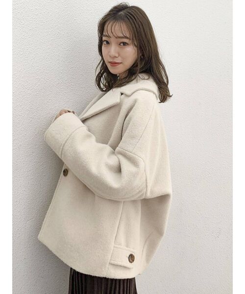 dazzlin（ダズリン）の「フェミニンカラーシングルコート（その他アウター・レディース・ブルー/アイボリー/その他1・FREE）」の2枚目の写真