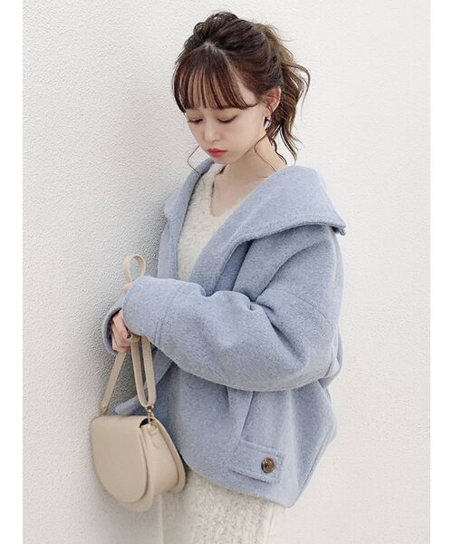 dazzlin（ダズリン）の「フェミニンカラーシングルコート（その他アウター・レディース・ブルー/アイボリー/その他1・FREE）」の10枚目の写真